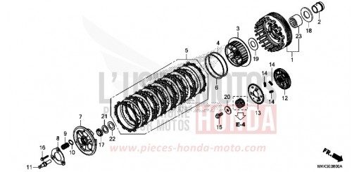 KUPPLUNG (CRF1000A/A2/AL/AL2) CRF1000A2J de 2018